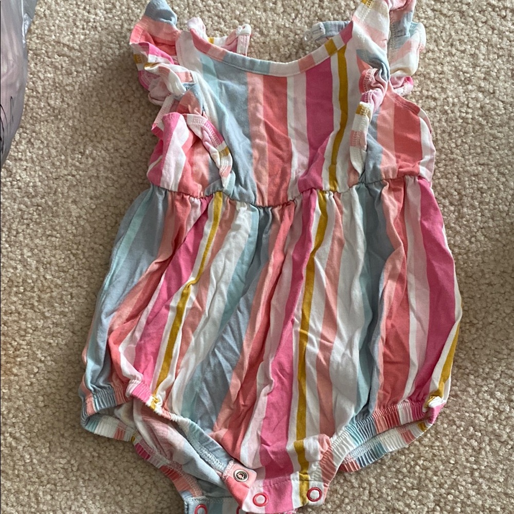 Colorful Striped Baby Romper
